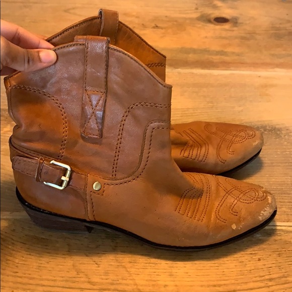 franco sarto cowboy ankle boots